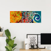 混乱 – 澄ん抽象芸術ポスター ポスター (ホームオフィス)