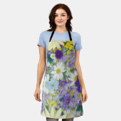 混合かわいらし花 エプロン (着用した状態)