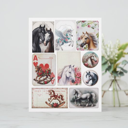 混合かわいらし馬をテーマにしたエフェメラのセット (スタンド正面)