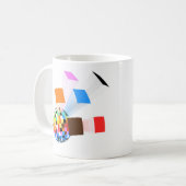 混合されたアメリカ人の生活 コーヒーマグカップ (正面左)