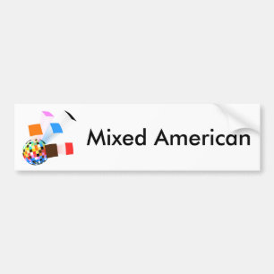 混合されたアメリカ人の生活 バンパーステッカー