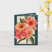 混合されたシャクヤクの挨拶状 カード (黄色い花)