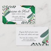 混合されたハーブのスパイスのシェフのケイタリングビジネスカード 名刺 (正面/裏面)