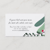 混合されたハーブのスパイスのシェフのケイタリングビジネスカード 名刺 (裏面)