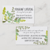 混合されたハーブの料理用のシェフのケイタリングビジネスカード 名刺 (正面/裏面)