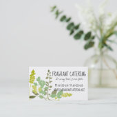 混合されたハーブの料理用のシェフのケイタリングビジネスカード 名刺 (スタンド正面)