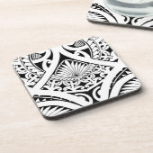 混合されたポリネシアのマオリの種族の入れ墨のココナッツ葉 コースター (左側)