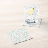 混合された小さい点が付いている抽象的な背景 スクエアペーパーコースター (インサイチュ)