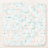 混合された小さい点が付いている抽象的な背景 スクエアペーパーコースター (正面)