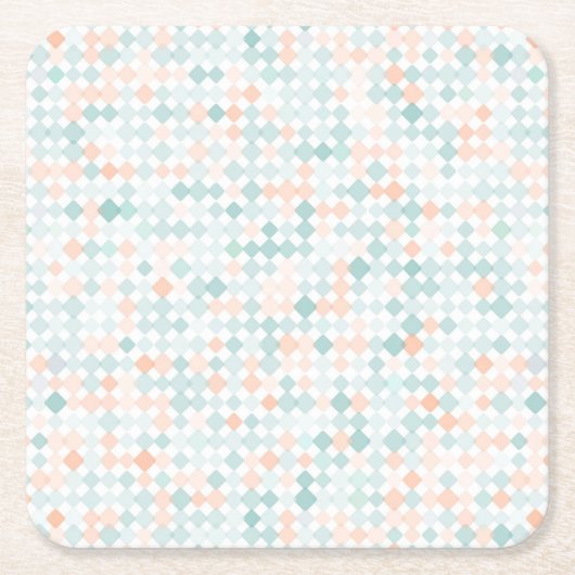 混合された小さい点が付いている抽象的な背景 スクエアペーパーコースター (正面)