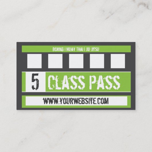 混合された武道の名刺5のクラスのパスカード ロイヤリティカード (裏面)