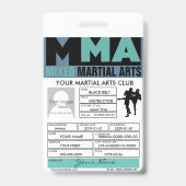 混合された武道 バッジ (Back)