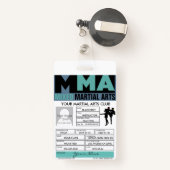 混合された武道 バッジ (裏面リトラクタブル付き)