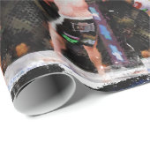 混合された武道-頭部への蹴り ラッピングペーパー (ロールコーナー)