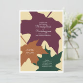 混合された紅葉の結婚式招待状- 招待状 (スタンド正面)