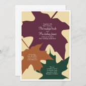 混合された紅葉の結婚式招待状- 招待状 (正面/裏面)