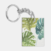 混合された緑|の熱帯やし キーホルダー (正面左)