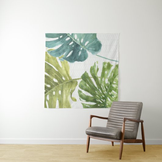 混合された緑|の熱帯やし タペストリー (インサイチュ)