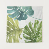 混合された緑|の熱帯やし タペストリー (正面)