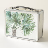 混合された緑Iの熱帯やし メタルランチボックス (裏面)