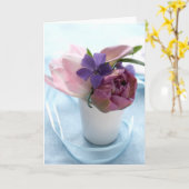 混合された花束 カード (黄色い花)