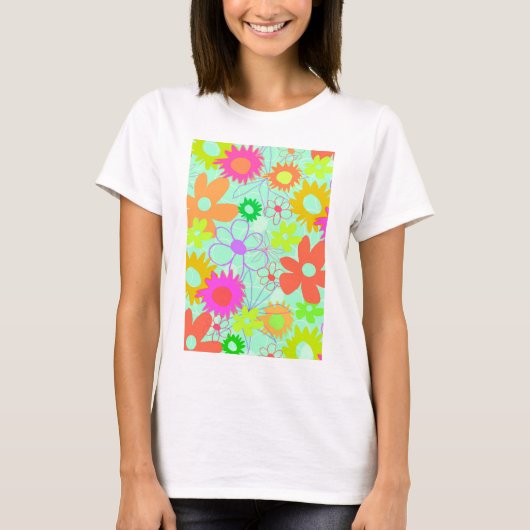 混合された花 Tシャツ (正面)