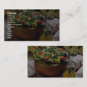 混合された野菜サラダ 名刺 (正面/裏面)