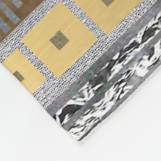 混合された金属のモノグラムの都市産業高級 フリースブランケット (角)