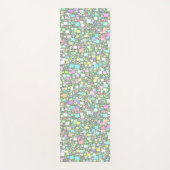 混合の幾何学的なパステルは背景を形づけます ヨガマット (正面)