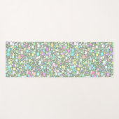 混合の幾何学的なパステルは背景を形づけます ヨガマット (正面(横))