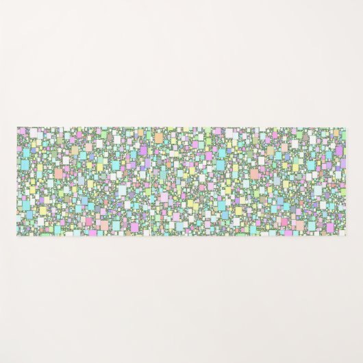 混合の幾何学的なパステルは背景を形づけます ヨガマット (正面(横))