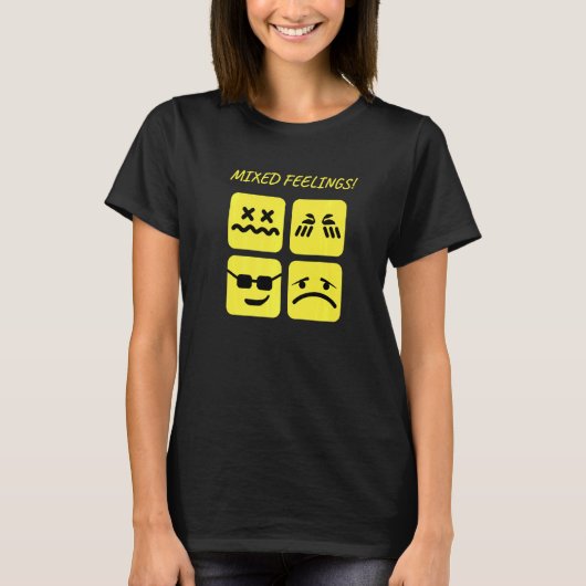 混合インスパイア感情混合感覚関連Emo Tシャツ (正面)