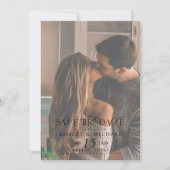 混合エレガントブラックType 2フォト結婚ズ セーブザデート (正面)