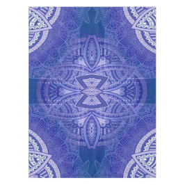 混合オランダ青の繰り返しパターンのマンダラ テーブルクロス
