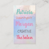 混合カラフルフォント パステルフォイル 名刺 (正面)