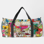 混合カラフルメディ感動的ア ダッフルバッグ (裏面)