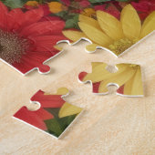 混合カラフル花 ジグソーパズル (側面)