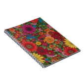 混合カラフル花 ノートブック (右側)