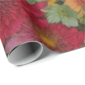 混合カラフル花 ラッピングペーパー (ロールコーナー)