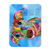 混合カラフル飼犬の愛人磁石3"x4" マグネット (縦)