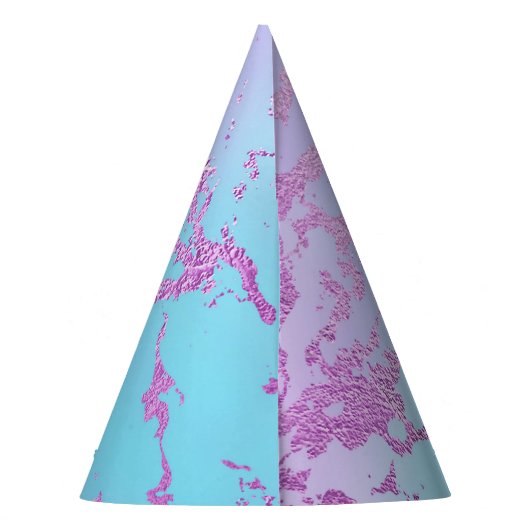 混合カラー抽象芸術水カラープリントパターン パーティーハット (裏面)