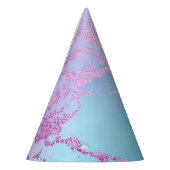 混合カラー抽象芸術水カラープリントパターン パーティーハット (左)