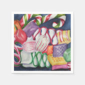 混合クリスマスキャンディ スタンダードカクテルナプキン (正面)