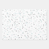 混合クリスマスラップ – サンタとクリスマスツリー ラッピングペーパーシート (正面2)