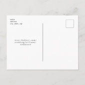 混合コンテンポラリーフォント結婚のB/W日付の保存 ポストカード (裏面)