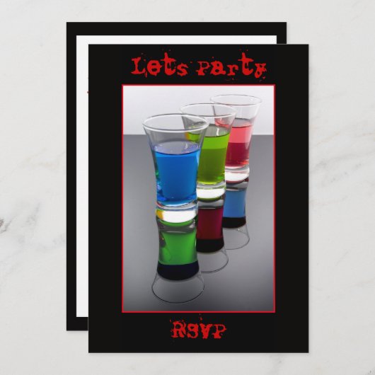 混合ショット招待状 招待状 (正面/裏面)