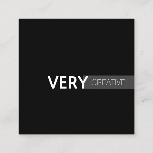 混合タイプ |モダン | スクエア名刺 (正面)