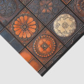 混合タイル – テクスチャ付きアースカラーオウム4 Decopage 薄葉紙 (詳細)