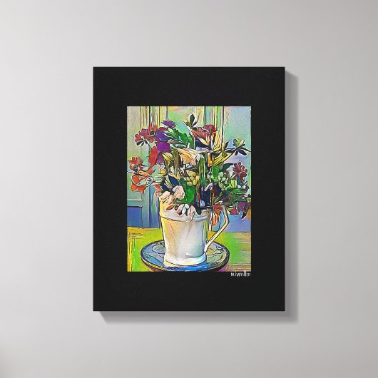 混合デジタルメディアブラックキャンバスプリントアート キャンバスプリント (正面)