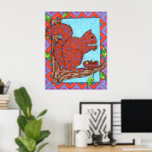 混合ナット付きオアキサカンリス ポスター (ホームオフィス)